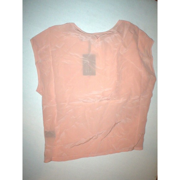 NWT $198 LAMB New Blush Pink Short Sleeve Silk Top Blouse S Womens Designer Work - Picture 8 of 8